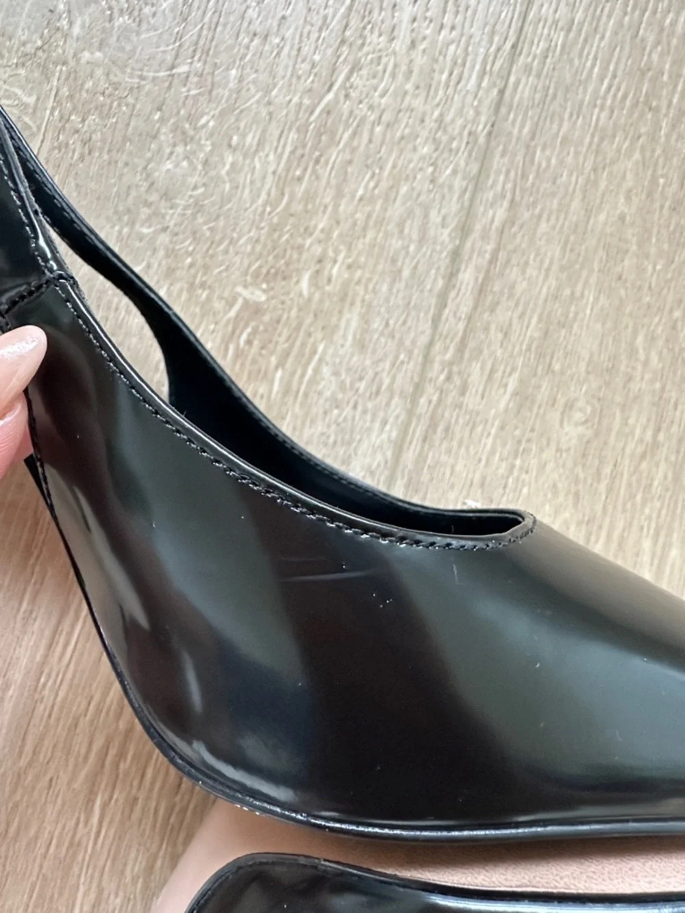 Mango MNG Black Slingback Heels - Picture 8 of 10